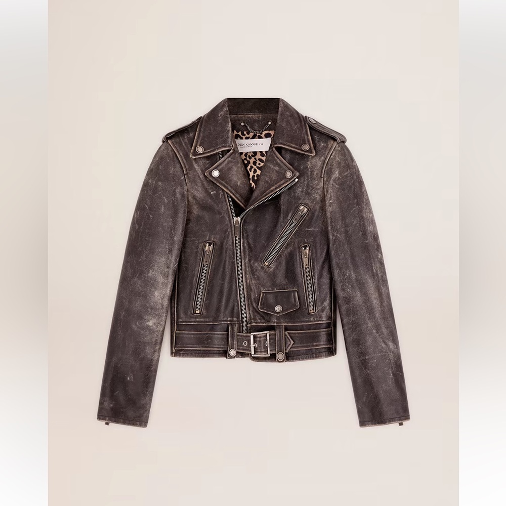Golden Goose Distressed Leather Jacket
